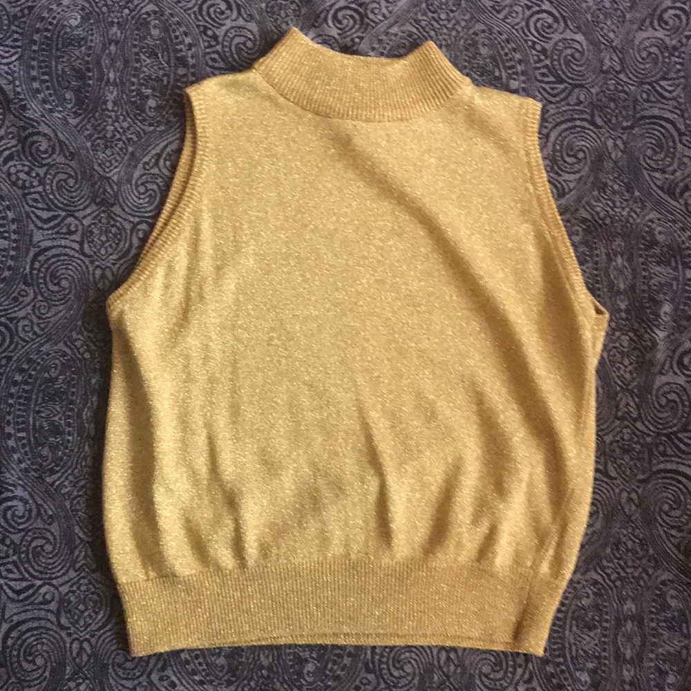 Sparkly vintage turtle neck tank